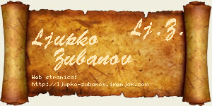 Ljupko Zubanov vizit kartica